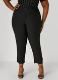 Plus Size Millennium Tab Detail Ankle Pants