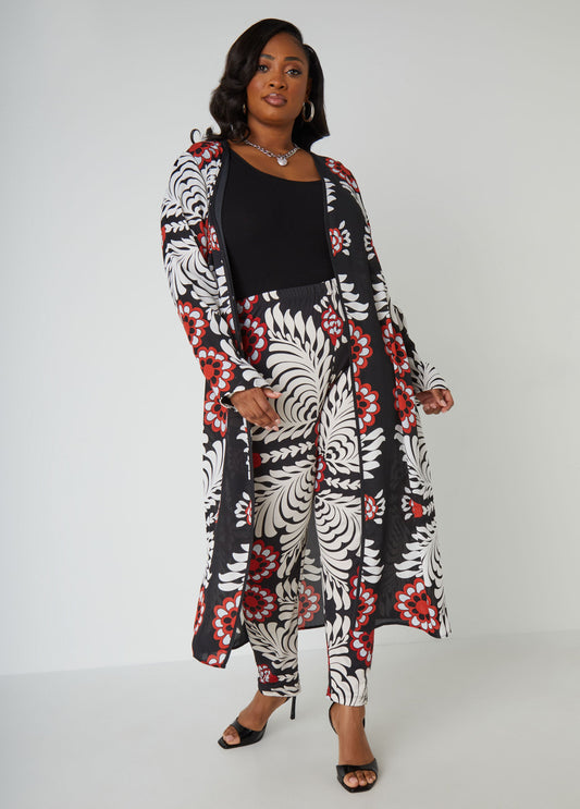 Plus Size Floral Leggings Plus Size Two Piece Matching Fashion Set