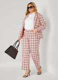 Plaid High Rise Trousers