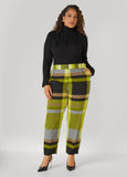 Tapered Plaid Ankle Pants