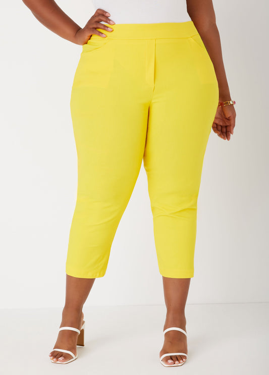 Pull On Mid Rise Capris