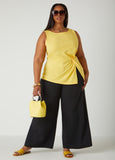 Pleated Wide Leg Trousers