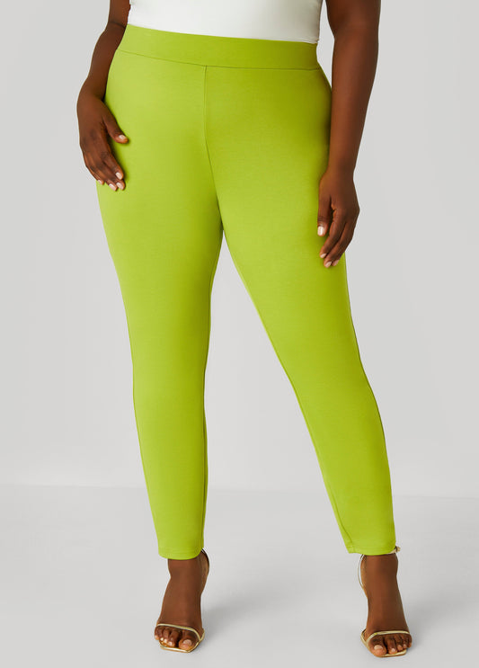 Ponte High Waist Pull On Leggings