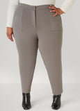 Plus Size Patch Pocket Tapered Ankle Pants