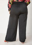 Satin High Rise Wide Leg Pants