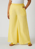 Plus Size Pull On Wide Leg Pants