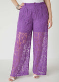 Corded Lace Straight Leg Pants