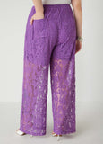 Corded Lace Straight Leg Pants