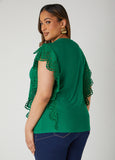 Eyelet Sleeved Jersey Top