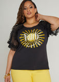 Faith Mesh Paneled Graphic Tee