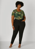Tropical Print Mesh Tee