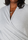 Faux Wrap Hacci Knit Top