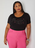 Plus Size Glamma Crystal Tee