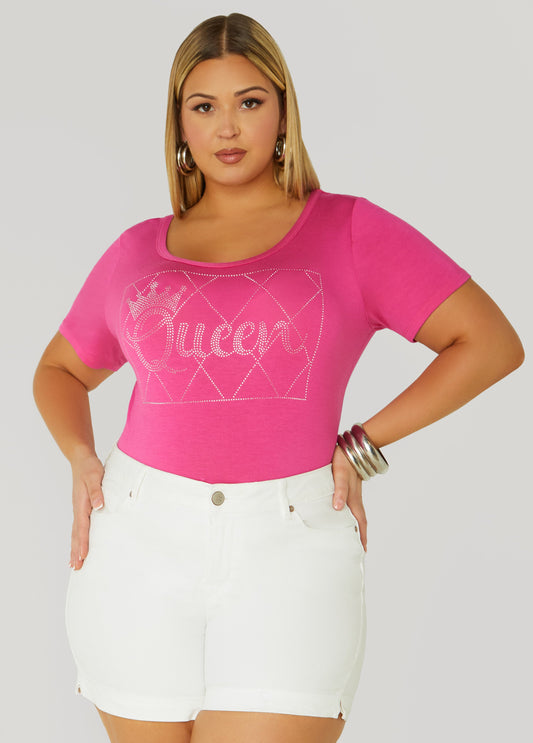 Plus Size Queen Crystal Tee