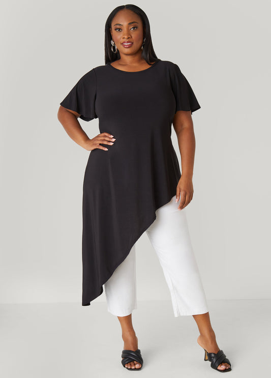 Asymmetric Stretch Knit Top