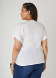 Tie Front Stretch Knit Top