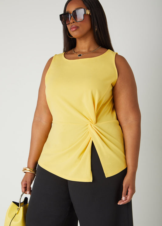Knotted Split Front Top
