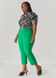 Ruched Tropical Print Shirt