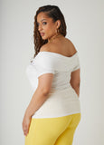 Twist Front Off The Shoulder Top
