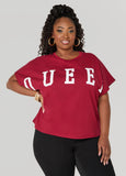 Plus Size Queen Graphic Tee Plus Size T Shirt Box Fit Top