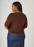 Cropped Knit Cardigan