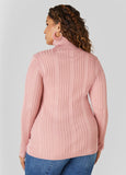 Ribbed Knit Turtleneck Sweater