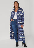 Hooded Chevron Duster