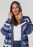 Hooded Chevron Duster
