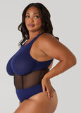Mesh Corset Paneled Bodysuit