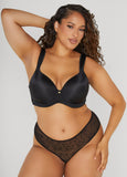 Plus Size Ruffled Lace Crotchless Hipsters