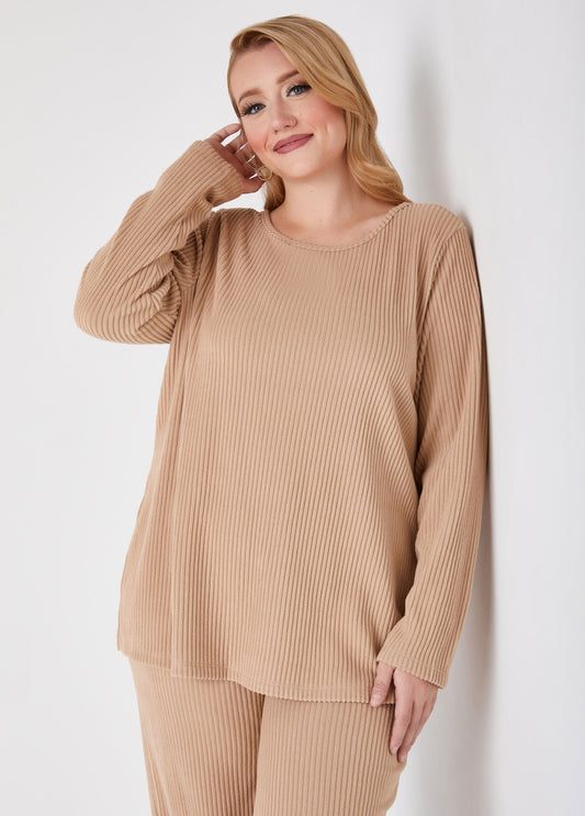 Ribbed Fleece Lounge Tunic