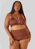 Plus Size Mesh And Micro Wireless Bra