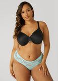 Plus Size Underwire Satin Minimizer Bra