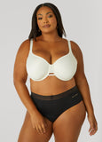 Plus Size Satin Underwire Minimizer Bra