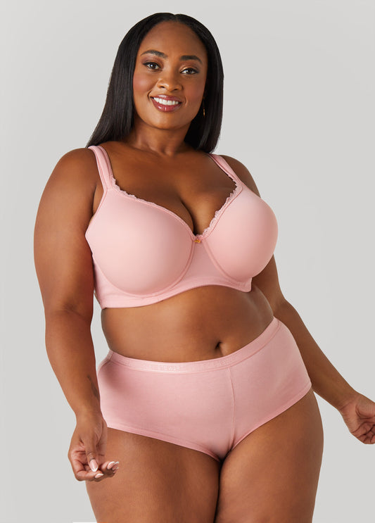 Logo Cotton Blend Boyshorts