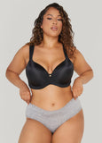 Plus Size Lace Trimmed Microfiber Hipsters