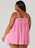 Lace And Mesh Babydoll Set