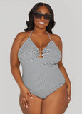 Plus Size Betsey Johnson Gingham Swimsuit