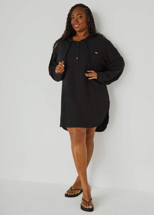 Plus Size Nicole Miller Textured Cover Up