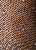Crystal Fishnet Footed Tights