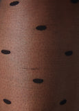 Flocked Polka Dot Footed Tights
