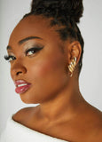Wavy Clip On Earrings