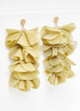 Chiffon Petal And Crystal Earrings
