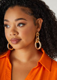Textured Gold Tone Earrings