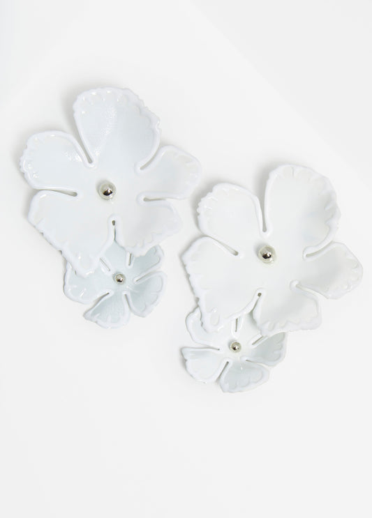 Painted Flower Earrings