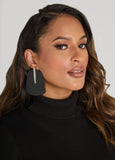 Textured Faux Leather Earrings