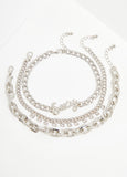 Sexy Silver Tone Anklet Set
