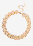 Hammered Gold Tone Necklace