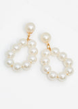 Faux Pearl Ring Earrings