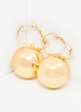 Gold Tone Ball Earrings